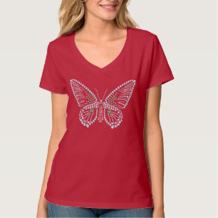 Camiseta Diseño diamante de imitación de los diamantes de