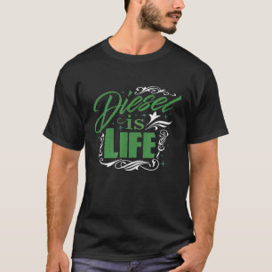 Camiseta Diseño Diesel Americano Hombres Diesel Poder Vida
