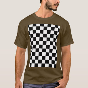 Camiseta Diseño digital multicolor en blanco y negro