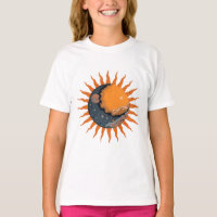 Diseño digital surrealista detallado de Sun y Moon