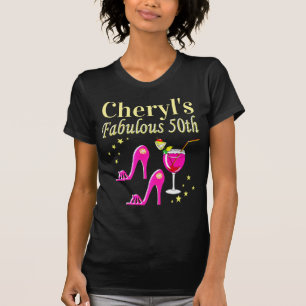 CAMISETA DISEÑO DIVA DE 50 CUMPLEAÑOS DE ROSA POPULAR
