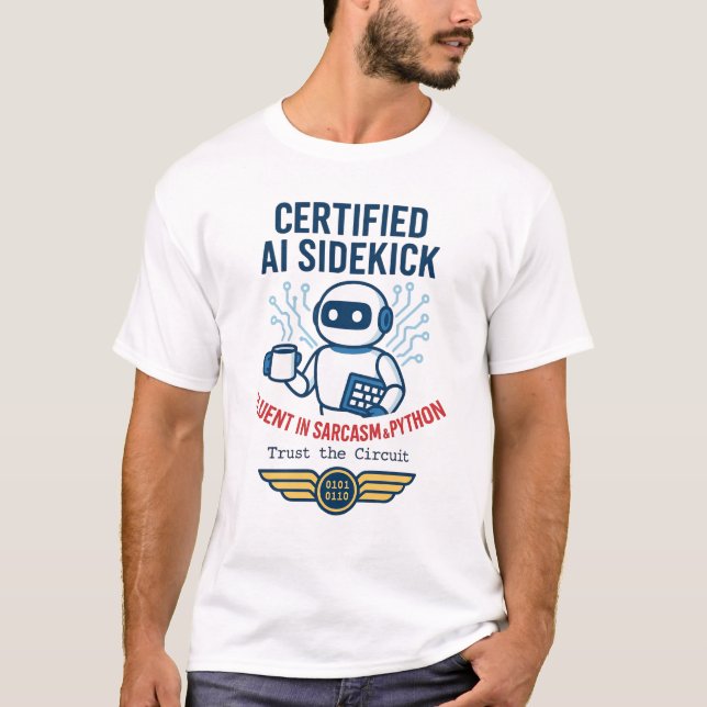 Camiseta Diseño divertidísimo de inteligencia artificial (Anverso)