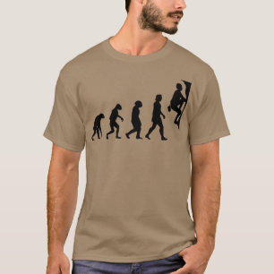 Camiseta Diseño divertidísimo de la evolución de la escalad