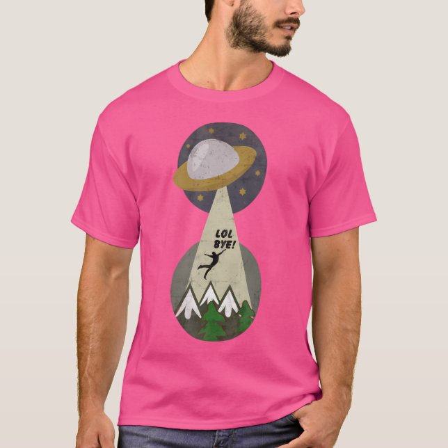 Camiseta Diseño divertidísimo y perturbado de la nave espac (Anverso)