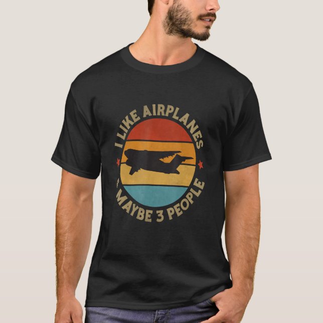Camiseta Diseño divertido de aerolíneas aéreas para piloto  (Anverso)