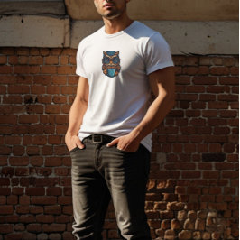 Camiseta Diseño divertido de "Aluña Cuta con Café"