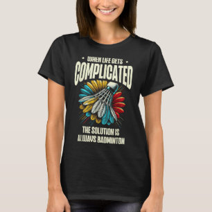 Camiseta Diseño divertido de amor de jugador de bádminton l