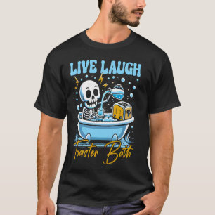 Camiseta Diseño divertido de Bath Skeleton de la tostadora 