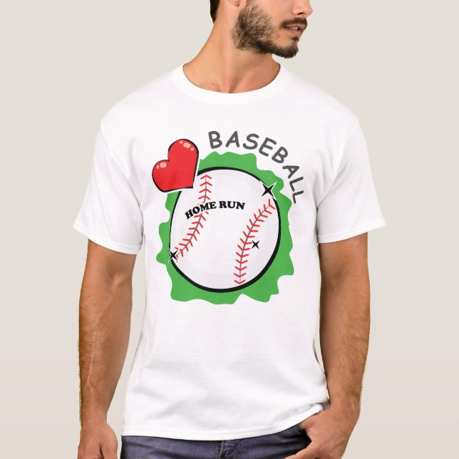 Camiseta Diseño Divertido de Béisbol (Anverso)