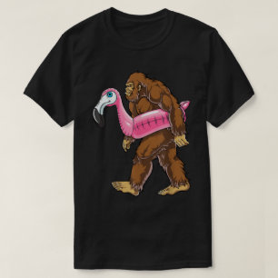 Camiseta Diseño divertido de Bigfoot con flotador de flamen