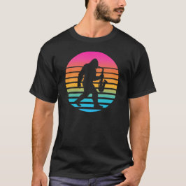 Camiseta Diseño divertido de Bigfoot con saxofón y puesta d