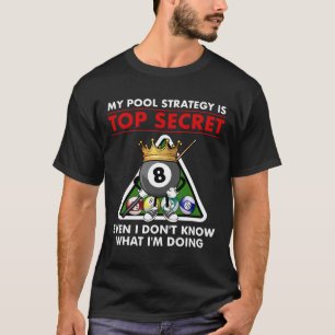 Camiseta Diseño divertido de billar de billares para hombre