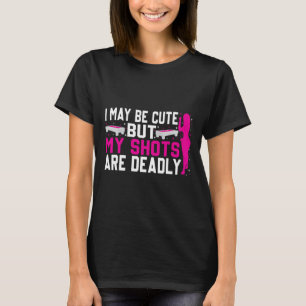 Camiseta Diseño divertido de billares para mujeres jugador