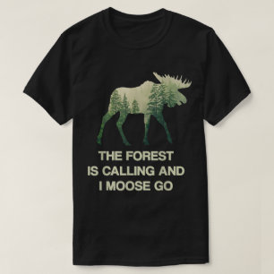 Camiseta Diseño divertido de bosque de alces llamando