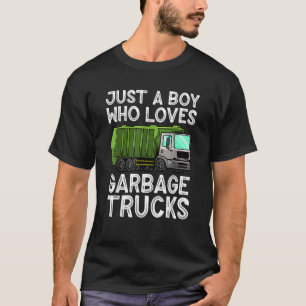 Camiseta Diseño Divertido de Camión de Basura para Niños Ho