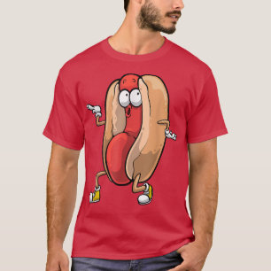 Camiseta Diseño divertido de caninos calientes para niños C