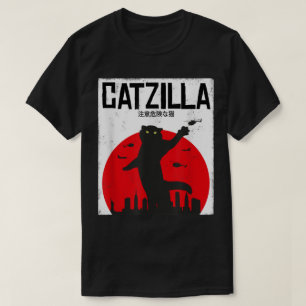 Camiseta Diseño divertido de Catzilla Kaiju gato