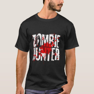 Camiseta Diseño Divertido de Cazador de Zombies para Niños 