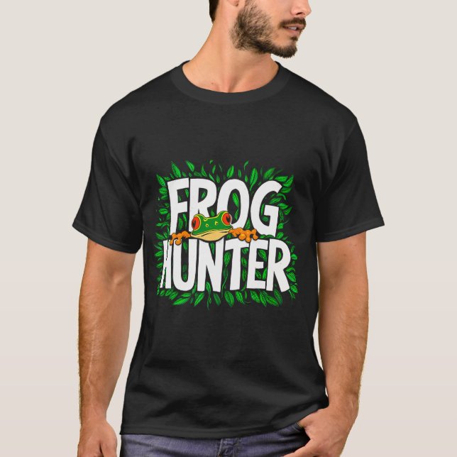 Camiseta Diseño divertido de cazadores de ranas tropicales  (Anverso)