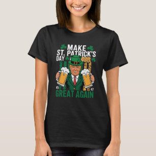 Camiseta Diseño divertido de cerveza Trump St Patrick's Day