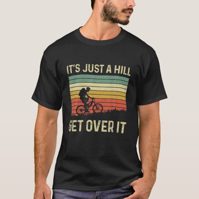 Camiseta Diseño divertido de ciclismo de montaña para hombr (Anverso)