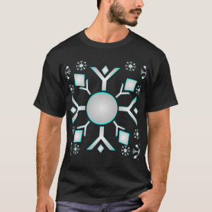 Camiseta Diseño divertido de copos de nieve
