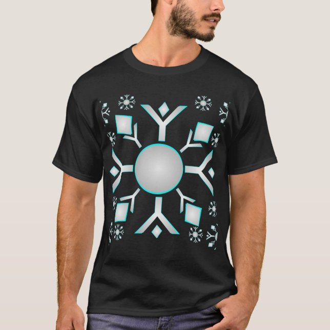 Camiseta Diseño divertido de copos de nieve (Anverso)