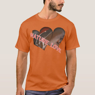 Camiseta Diseño divertido de corazón de amor por la natural