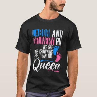 Camiseta Diseño divertido de corona de enfermera de parto y