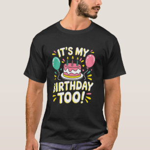 Camiseta Diseño divertido de cumpleaños para gemelos y tril
