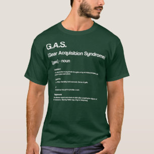 Camiseta Diseño divertido de definición de GAS para guitarr