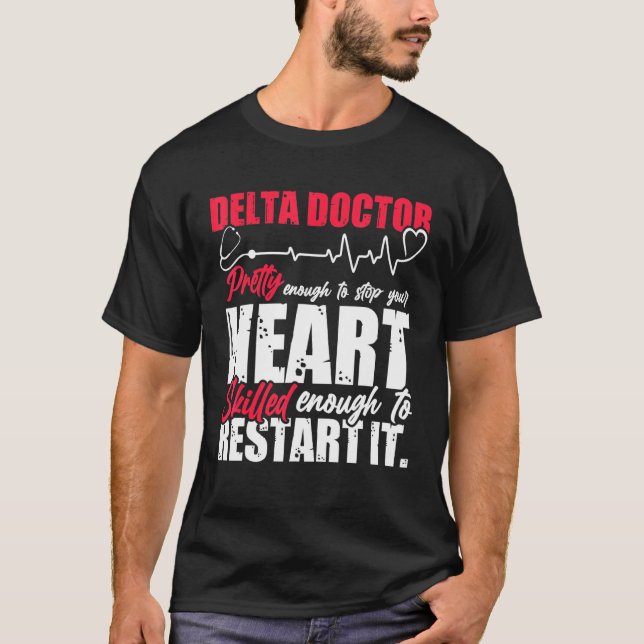 Camiseta Diseño divertido de Delta Médica (Anverso)