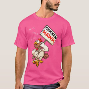 Camiseta Diseño divertido de dibujos animados de halcón de 