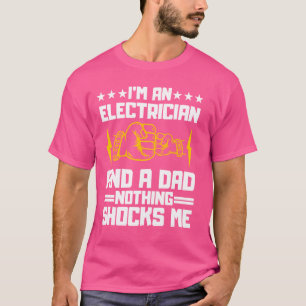 Camiseta Diseño Divertido de Electricista para Hombres Papá