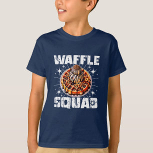 Camiseta diseño divertido de equipo de waffle para los fans