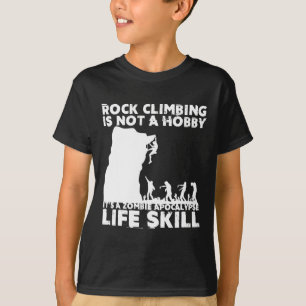 Camiseta Diseño Divertido de Escalada en Roca para Hombres
