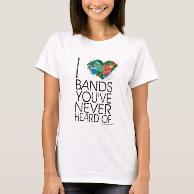 Camiseta Diseño divertido de eslóganes de Snob musicales (Anverso)