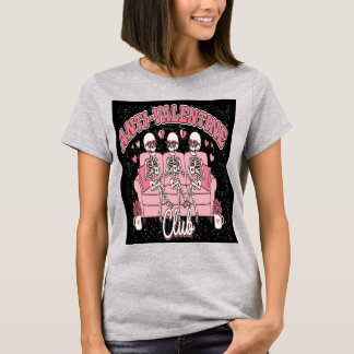 Camiseta Diseño divertido de esqueleto para San Valentín pa
