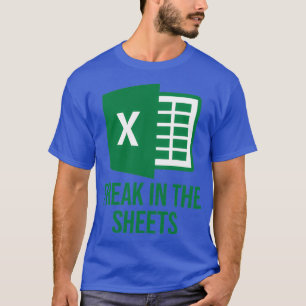 Camiseta Diseño divertido de Excel en hojas divertidas de E
