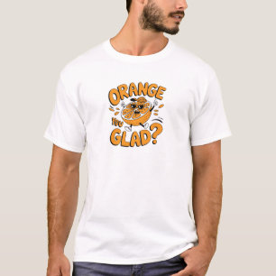Camiseta Diseño Divertido de Fruta Naranja ¿Te Alegras?