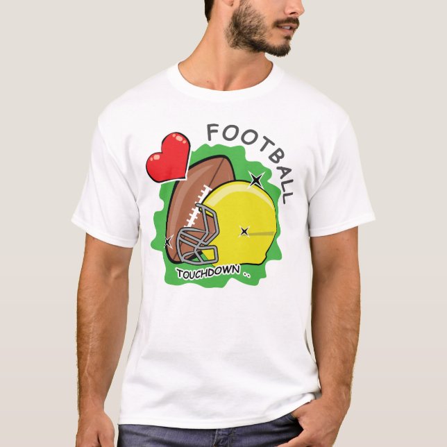 Camiseta Diseño Divertido de Fútbol (Anverso)