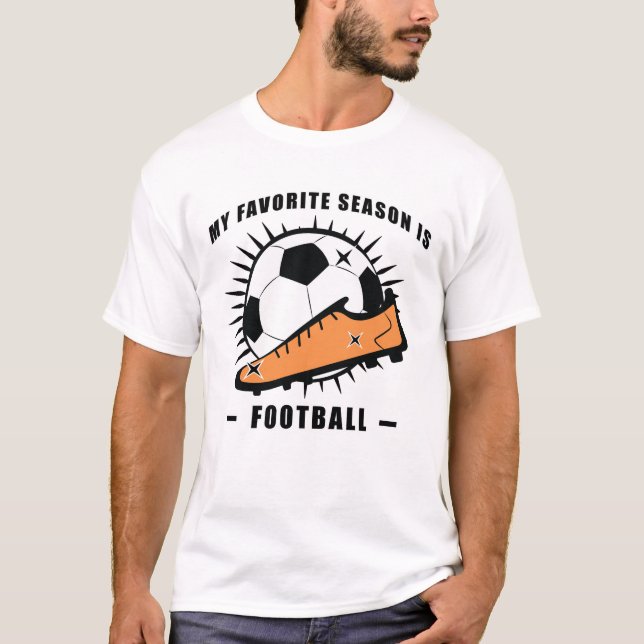 Camiseta Diseño divertido de fútbol/fútbol (Anverso)