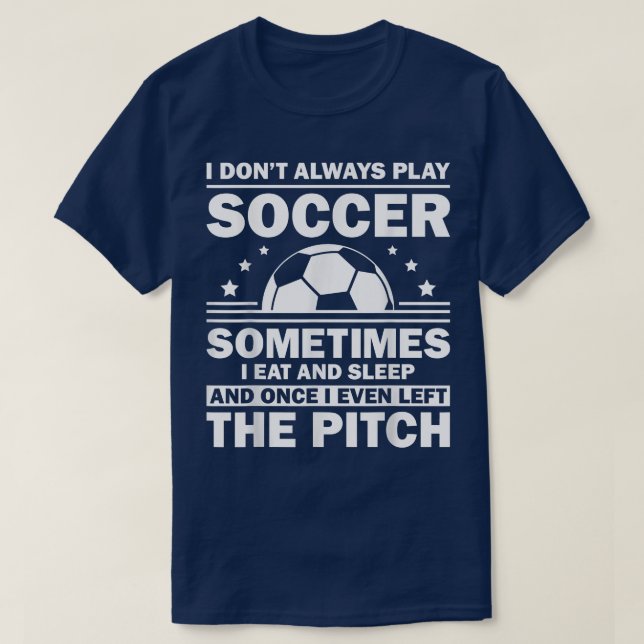 Camiseta Diseño divertido de fútbol para los hombres jugado (Diseño del anverso)