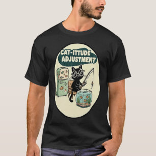 Camiseta diseño divertido de gato