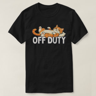 Camiseta Diseño Divertido de Gato Fuera de Servicio