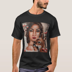 Camiseta Diseño divertido de gato pescando en interiores pa