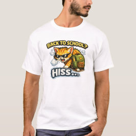 Camiseta Diseño divertido de gato que resopla al volver al