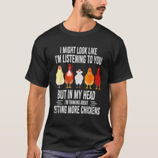 Camiseta Diseño Divertido de Granjero de Pollos para Mujere