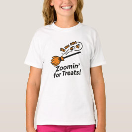 Camiseta Diseño divertido de Halloween en naranja 'Zoomin'