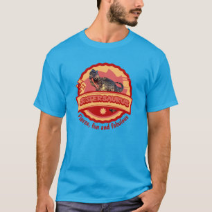 Camiseta Diseño Divertido de Hermana Chica Dinosaurio Siste